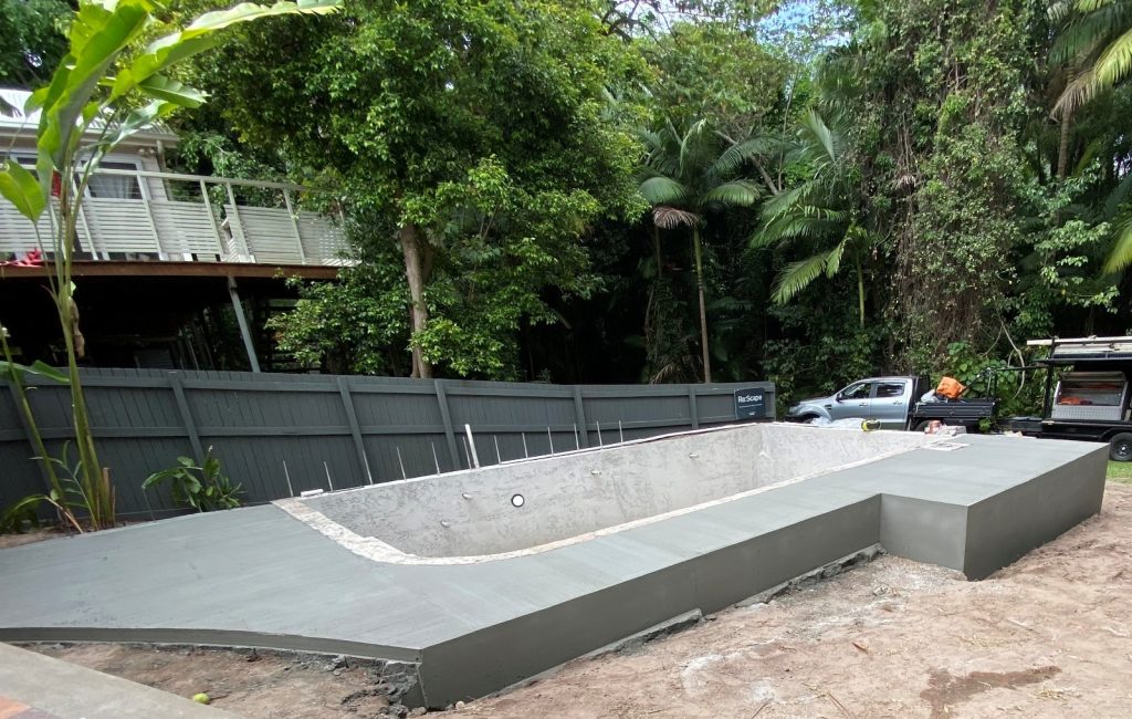 Concrete pool surrounds and outdoor paving completed by Coastwide Concreting on the Sunshine Coast